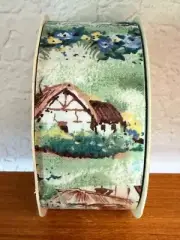 Vintage WFR Fabric Ribbon "Bed & Breakfast" Cottage ~ 1-3/8" x 12 Ft. (4 Yards)