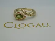 Welsh Clogau 9ct Gold Tree of Life Eden Serpent Peridot Ring size T