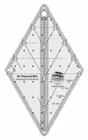 Creative Grid Non-Slip 60 Degree Diamond Mini Ruler