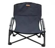 Low Beach Chairs with Carry Bag, Camping Chair with Padded Black Low Arm