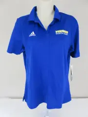 adidas Women's Polo Shirt ClimaCool Blue Short Sleeve North Park Vikings Medium