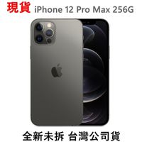 全新未拆 APPLE iPhone 12 Pro Max 256G 石墨色 黑 6.7吋 台灣公司貨保固1年 高雄可面交