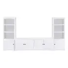 Coaster Laughlin 3-Piece Engineered Wood Entertainment Center TV Stand in White