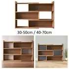 Wooden Bookcase Cube Storage Organizer Shelf Modern Retractable Bookshelf Book