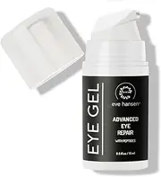 Eve Hansen Anti-Aging Eye Gel with Peptides | Under-Eye Cream With Plant Stem Cells, Hyaluronic Acid, Vitamin E | Cruelty-Free, Vegan, Made in USA .5 oz