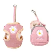 Embroidered Dog Traction Set S Pink
