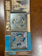 2 Vintage NOS Warner 2 1/2" Paint Scraper Blades 4 EdgeNo 712 Minneappolis MN