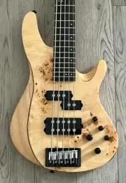 Schecter Reaper-5 5-String Bass Guitar, Ebony Fingerboard, Natural Satin
