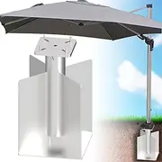 Zaquak Offset Patio Umbrella Base In Ground,In-ground Umbrella Stand,Rustproof Steel Umbrella Holder,Universal Umbrella Ground Anchor for Offset Cantilever Umbrella Hanging Parasol