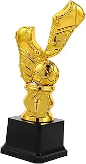 TOGEVAL Unique Boot Soccer Trophy Student Sports Award Electroplated Design for Schools Fan Souvenir