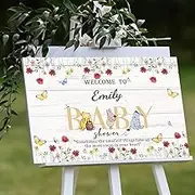 Winnie Baby Shower Decorations, Winnie Welcome Sign for Boy Girl, Baby in Bloom Sign, Entrance Door Decor Party Board Centerpieces, Winnie Backdrop Party Photography Background