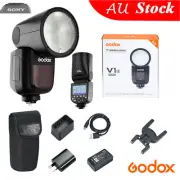 Godox V1-S V1S 2.4G Round Head Camera Flash 76W Speedlite with battery For Sony