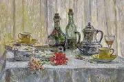Tile Mural flowers kettle decanter H. Sidaner Kitchen Backsplash Marble Ceramic