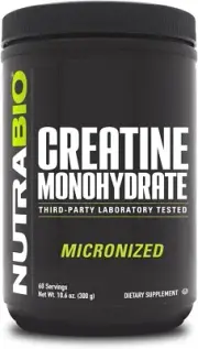 NutraBio Creatine Monohydrate Supplement, Unflavored, (300 g) - Supports Muscle
