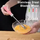 Stainless Steel Blender Whizzy Whisk Semi-automatic Set for Cooking Hand Push