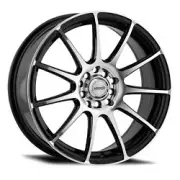 1 Maxxim 14x6 4X100 / 4X4.50 +38 44B Champ Machined Face w/Gloss Black Wheel Rim (for: Peugeot)