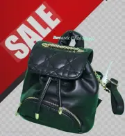 Black Quilted Mini Flap Backpack NEW UNUSED NWT
