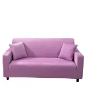 Anyhouz 4 Seater Sofa Cover Plain Light Purple Style and Protection For Living Room Sofa Chair Elastic Stretchable Slipcover