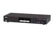 ATEN Desktop KVMP Switch 2 Port Dual Display 4k DisplayPort w/ audio, Cables Included, 2x USB Port, Selection Via Front Panel