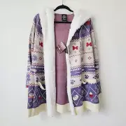 Studio Ghibli Kikis Delivery Service Fair Isle Sherpa Cardigan Plus Size 3X