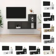 2 Piece TV HiFi Plasma Cabinet Set Lowboard Chipboard Multi Colours vidaXL
