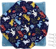 Pet Double Layer Warm Hammock Soft Plush Foldable Hanging Sleeping Bag for Small Pets Hamster Chinchilla Squirrel Parrot Cage Accessory 35 x 35cm