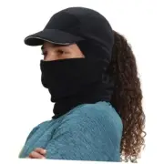 Women's Trailblazer Adventure Ponytail Cap and Microfleece Neck One Size Black