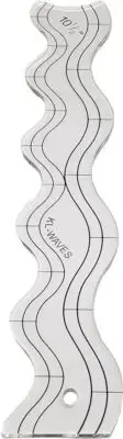 New Quilting Ruler and Template Wave Quilter's Ruler for Sewing Machine