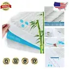Cooling Twin Mattress Topper Protector - 100% Waterproof with Adjustable Straps