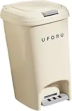 Generic Garbage Bin with Foot Pedal Garbage Container Bin Durable Rubbish Bin Step on Trash Can Wastebasket for Study Toilet Bedroom, 20L