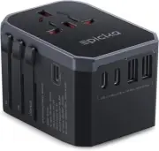 Universal Travel Adapter International Power Plug Adapter with 3 USB-C...