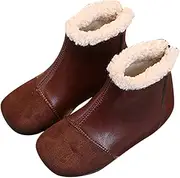 [Egmy] Fashion Winter Children Boots Boys And Girls Ankle Boots Flat Bottom Flat Heel Round Little Girls Insulated Rubber