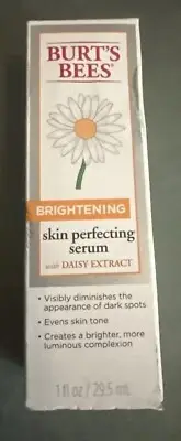 Burt's Bees Brightening Skin Perfecting Serum 1oz. New In Box. Infused W/daisies