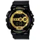 CASIO 卡西歐G-SHOCK黑金 防水200米 耐衝撞 GD-100GB-1  台灣公司貨保固一年