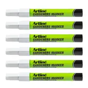 12PK Artline Gardeners Permanent Marker Fade Resistant/Instant Dry Pen White