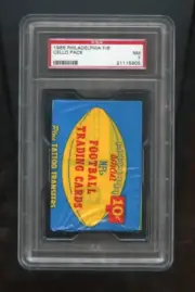 1966 Philadelphia Football Cello Pack PSA 7 NM | 10 Cent | Johnson on Back