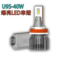 在飛比找樂天市場購物網優惠-U9S-40w爆亮 LED大燈 頭燈 霧燈 機車改裝燈H11