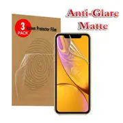 For Apple iPhone XR Anti Glare Matte Plastic Soft Pet Screen Protector Film Guard (3 Pack)