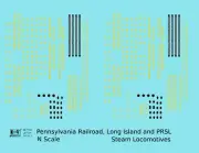 K4 N Scale Decals Pennsylvania PRR Steam Locomotive Dulux Yellow PRSL LIRR