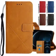 For Samsung Galaxy S10 S20 S21 Plus Ultra Note 20 Leather Flip Phone Case+Strap