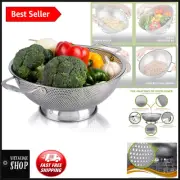 Dishwasher Safe 5-Quart Heavy-Duty Micro-Perforated Colander with Solid Base