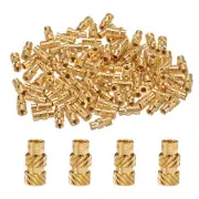 50pcs M3 Threaded Inserts Brass Heat Set Insert M3x10mm, OD 5mm Knurled Nuts