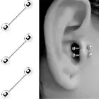 12PC 16G SURGICAL STEEL BARBELL EAR CARTILAGE HELIX DAITH TRAGUS NOSE STUD Helix