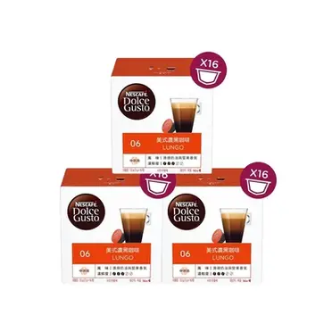 Nescafe 雀巢 Dolce Gusto 美式濃黑咖啡膠囊 Lungo (16顆/盒)