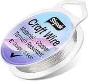 Shynek Silver Tarnish Resistant Copper Wire - 22 Gauge for Jewelry Making and Beading Supplies (28 cm)