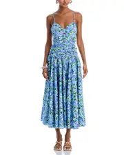 Aqua Ruched Maxi Dress - Exclusive