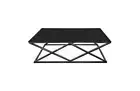 Alsea Coffee Table Black Base - Black Glass