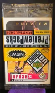 1998-99 Upper Deck Choice Basketball Preview Pack, Michael Jordan On Front!