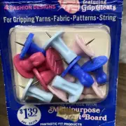 VTG 70s Push Pins - Fashion Design Multi Purpose Super Grip/tags NIP Sealed