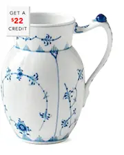 Royal Copenhagen Blue Fluted Plain Jug with $22 Credit